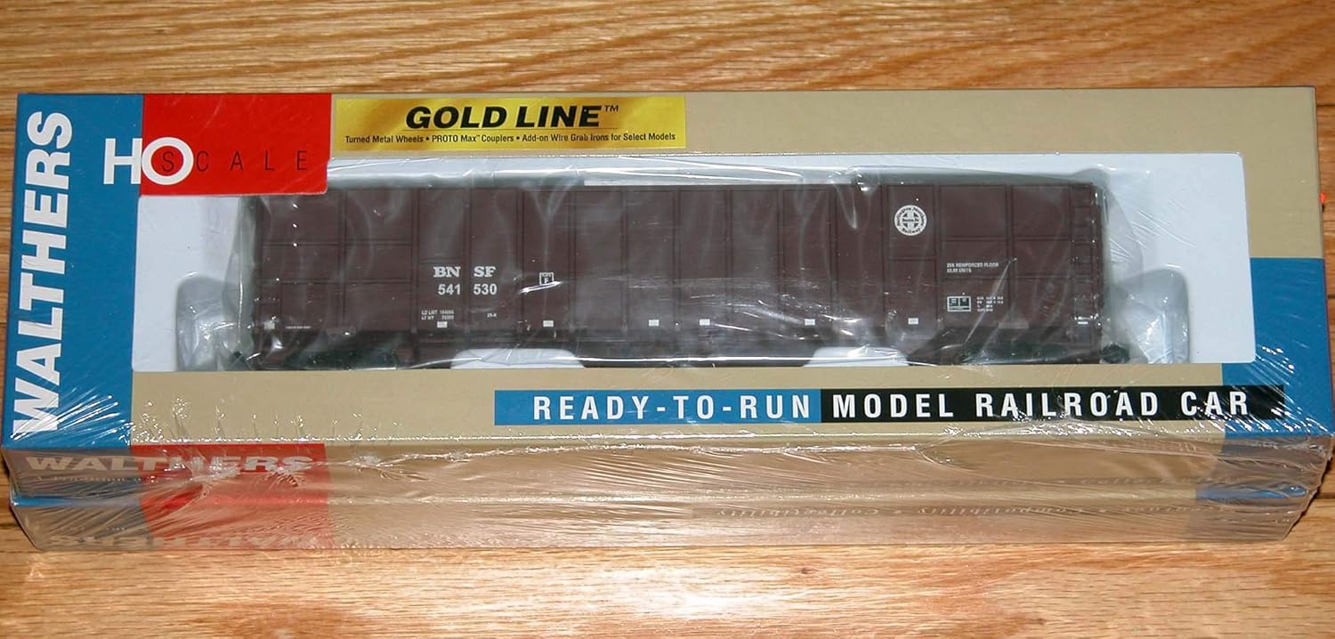 WALTHERS 93224074 Gold LINE Wood CHIP Gondola 2Pack BNSF