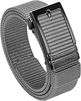 FAIRWIN Men's Nylon Ratchet Belt with Automatic Buckle - Adjustable Web Work Belt for Jeans, Golf, Hiking & Everyday
