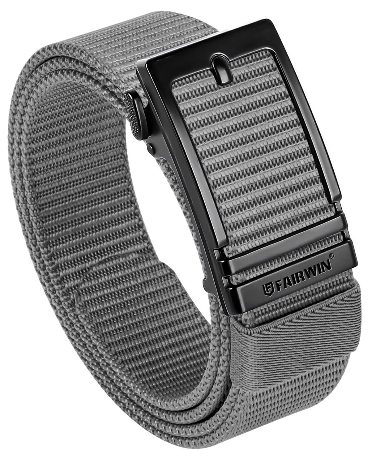 FAIRWIN Men's Ratchet Belt - Nylon Web Work Belt with Automatic Buckle, Adjustable for Jeans, Pants, Golf, and Everyday Use