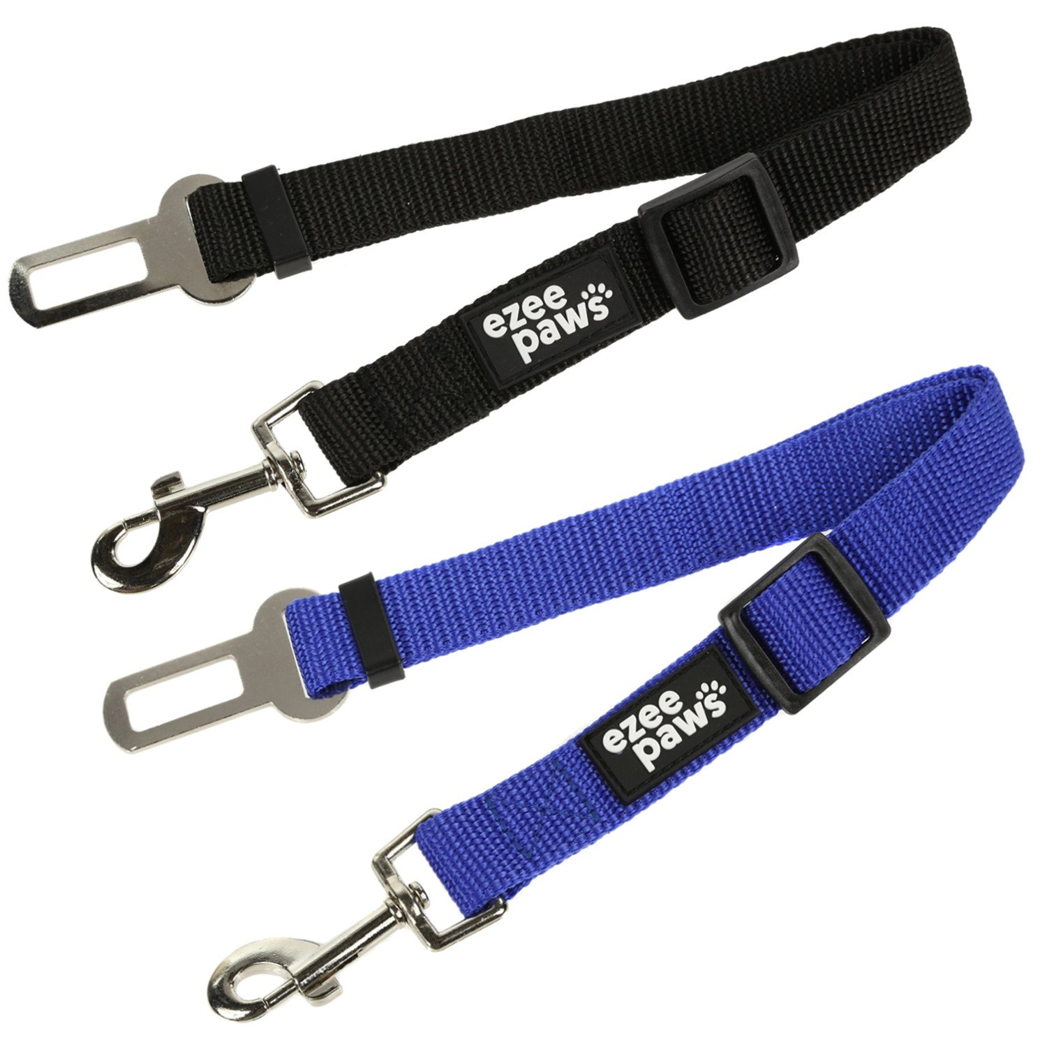 Dog Seat Belt for Car, 2 Pack Dog Car Harness, Travel Dog Accessories, Adjustable Safety Restraints, Black and Blue Pet Seat Belts