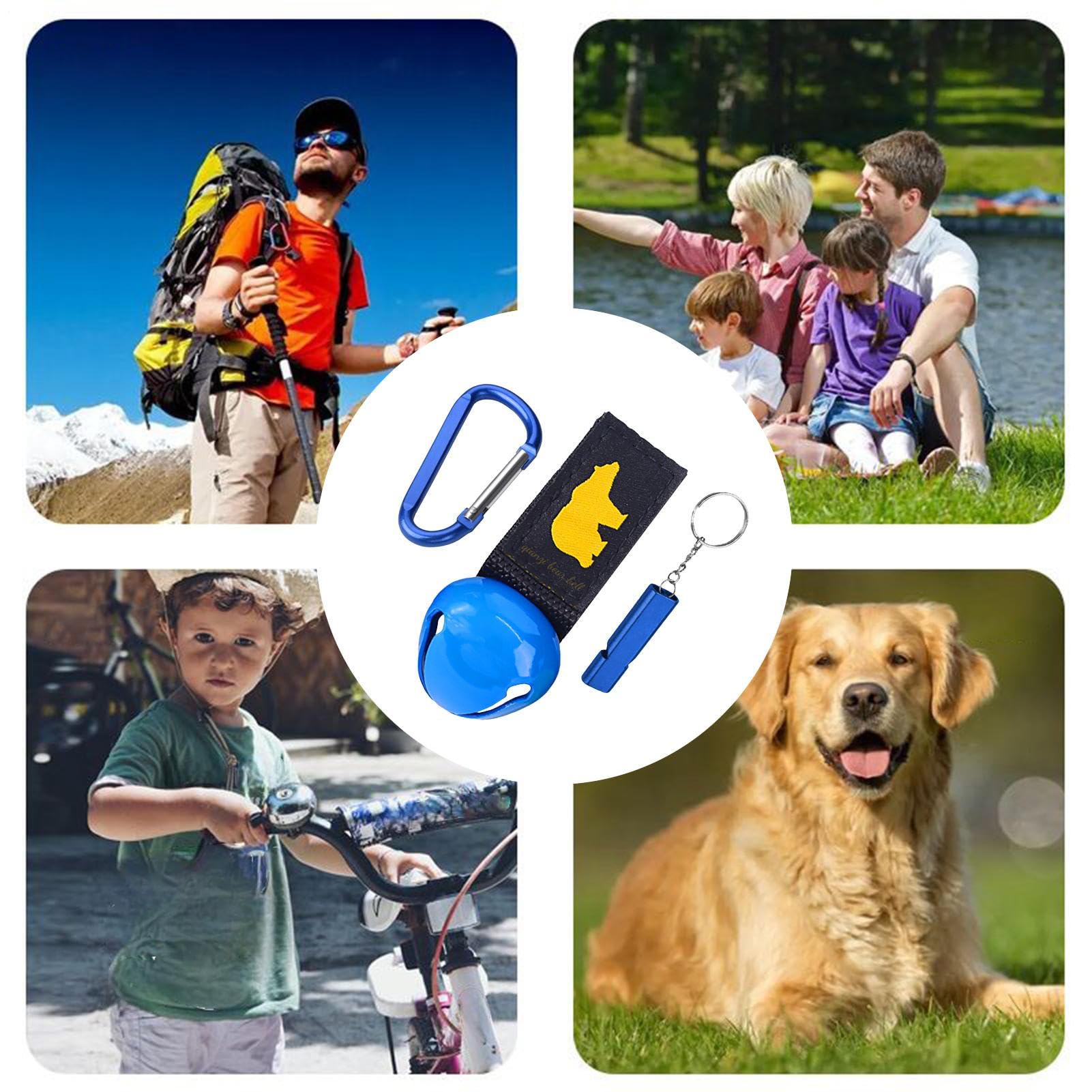 Bärenpfeife zum Wandern, laute Pfeife mit Tierwarnung, Wanderbärschutz mit Karabiner, für Haustierhalsband, Damen, Abenteuerliebhaber, Überleben, Radfahren, Angeln, Outdoor-Rucksackreisen