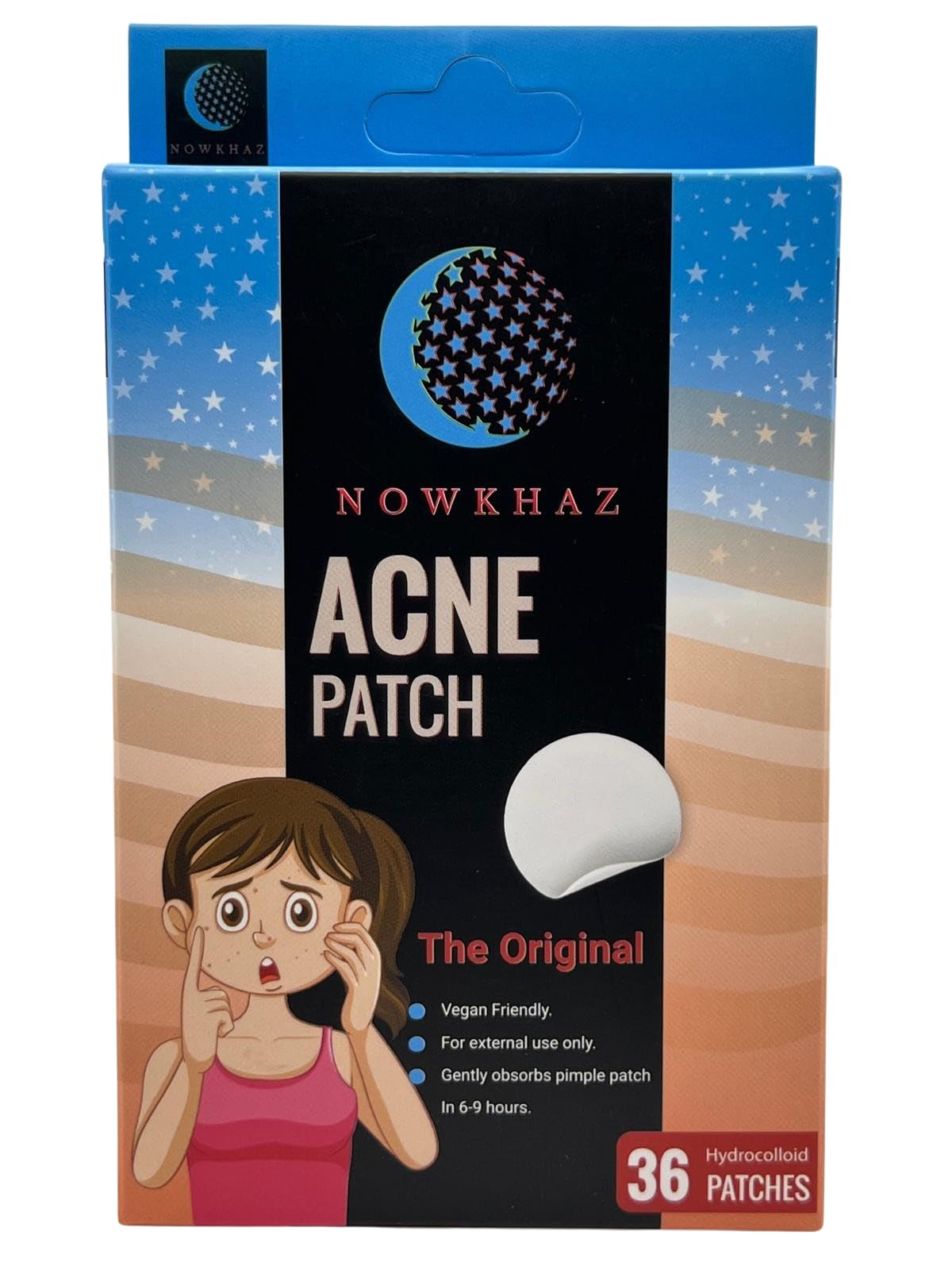 NOWKHAZ Pimple Patch, Find Your Perfect Match for Clearer Skin - 36 Patch Kit! Hydrocolloid, Microdart & Acne Patches + Invisible All-Day Wear