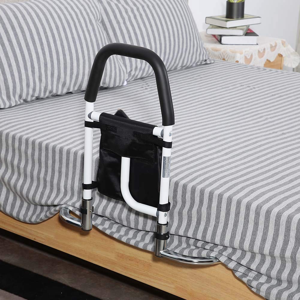BHAJANSHREE Bedside Safety Handle Folding Bed Assist Rail for Adult Storage Pocket All Prevention Hand Guard Grab Elderly Stability Mobility Aid Seniors Post-Surgery Recovery,Pregnancy Handicap Fit-image-40