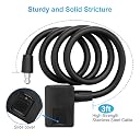 Bluetooth Bike Fingerprint Padlock Lock Cable with APP Open,Remote, Waterproof 1M Anti-Theft Unlock Record Heavy Duty Bicycle Combination Lock for Outdoor Bicycle, Mountain Bike, Motorcycles, Scooters gallery image