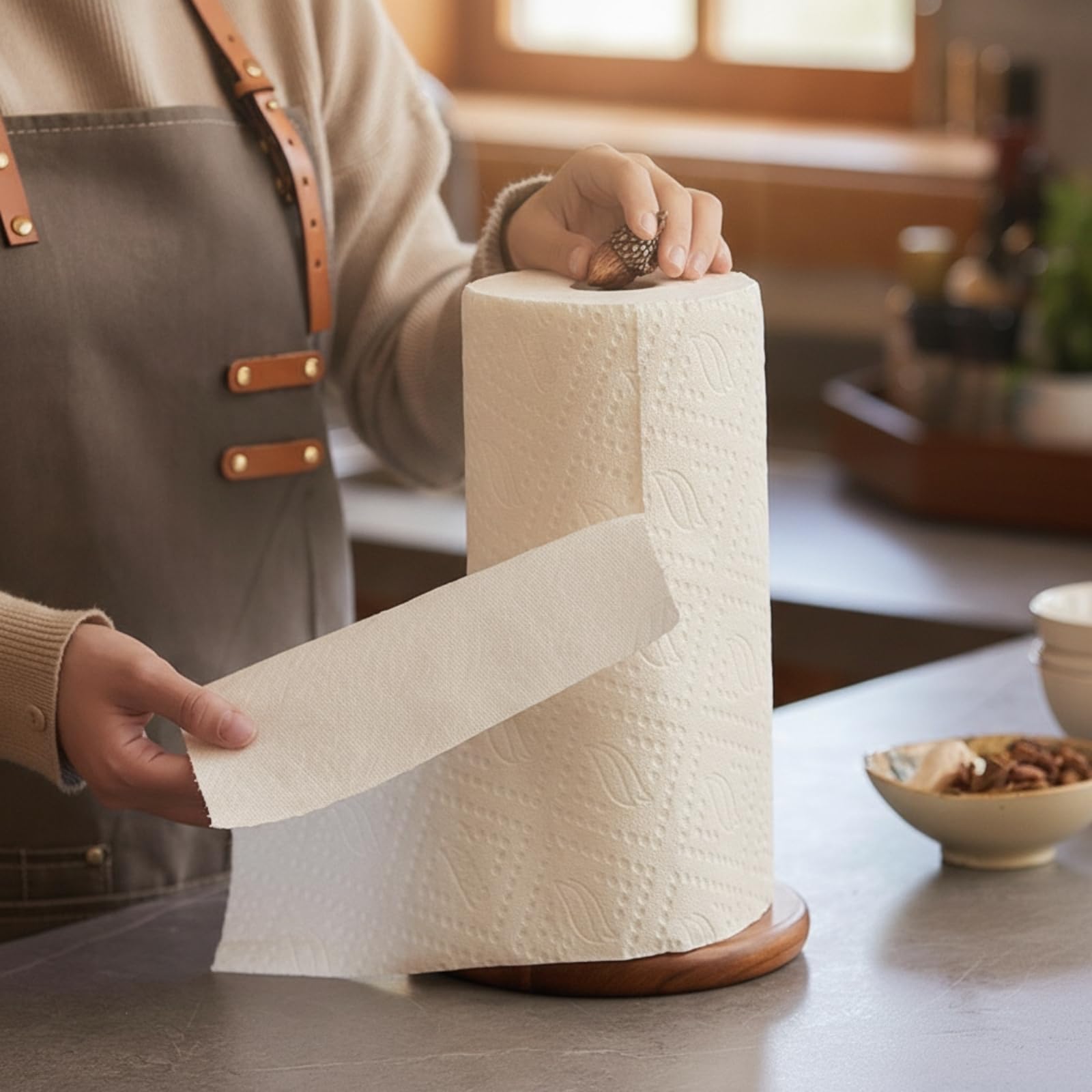 Küchenrollenhalter aus stabil Küchenrollenständer stabil stehender Küchenrollenhalter für Küche, Esstisch