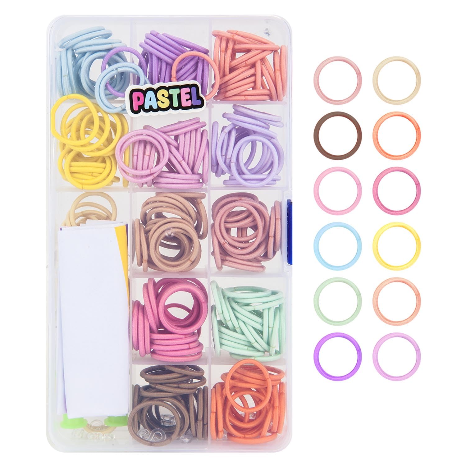 VFM e-Store - Loom Bands Pastel 250 Piece Set - In Clear Box - Arts and Crafts, Birthday Christmas Gift Ideas - Multi - 17cm X 10cm