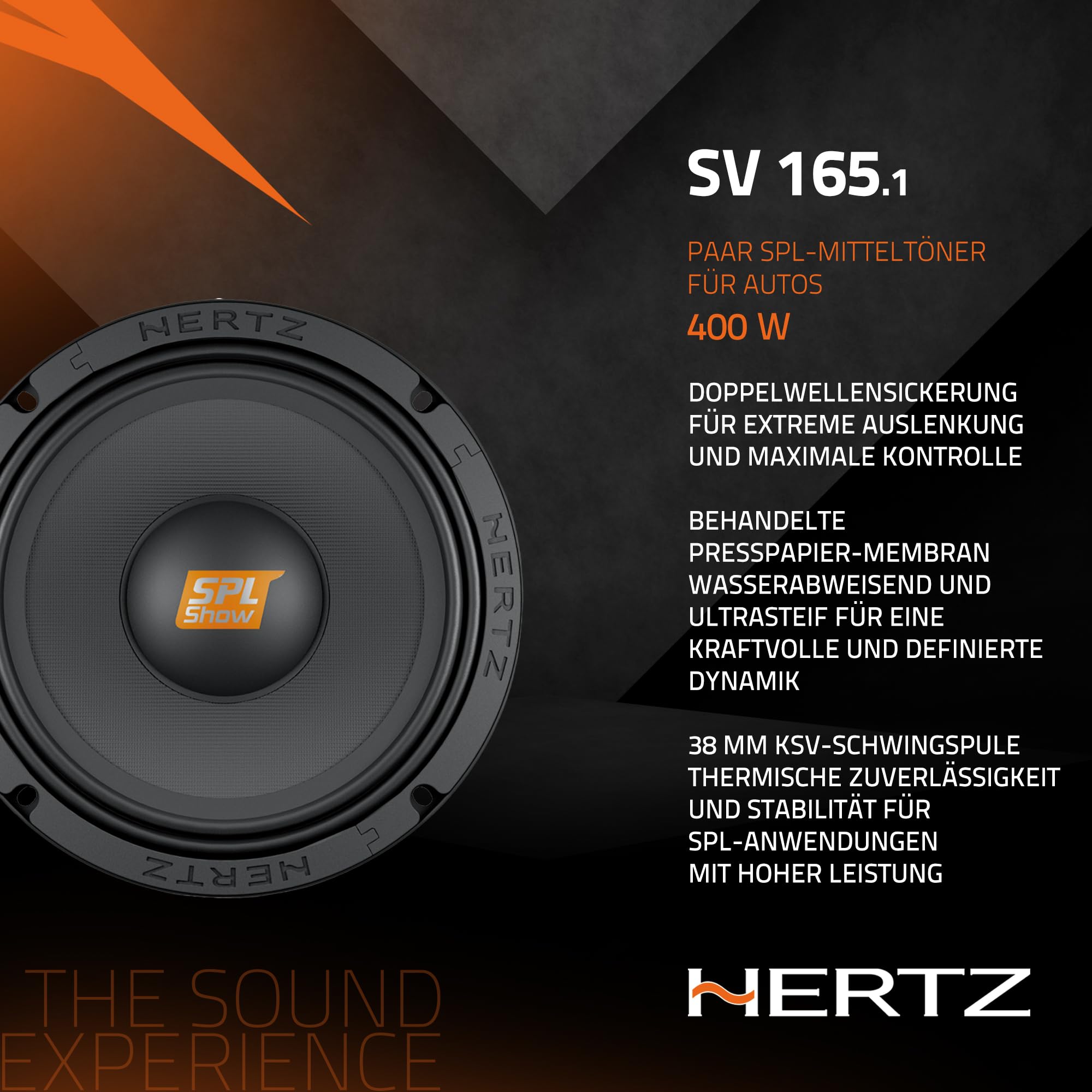 Hertz SV 165.1 Paar Tieftöner 165 mm, 400 W