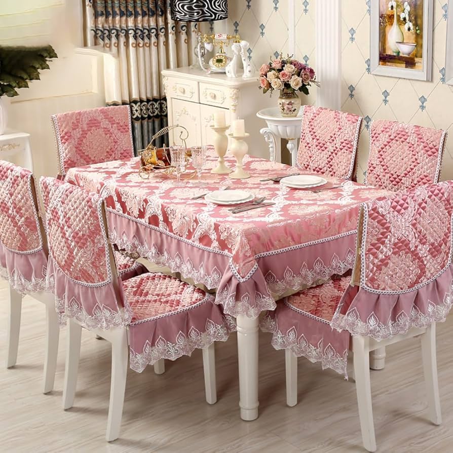 フランス製　薄ピンクレーステーブルクロス約130㎝×130㎝ Amazon｜レース テーブルクロス 北欧 ピンク テーブルカバー 花