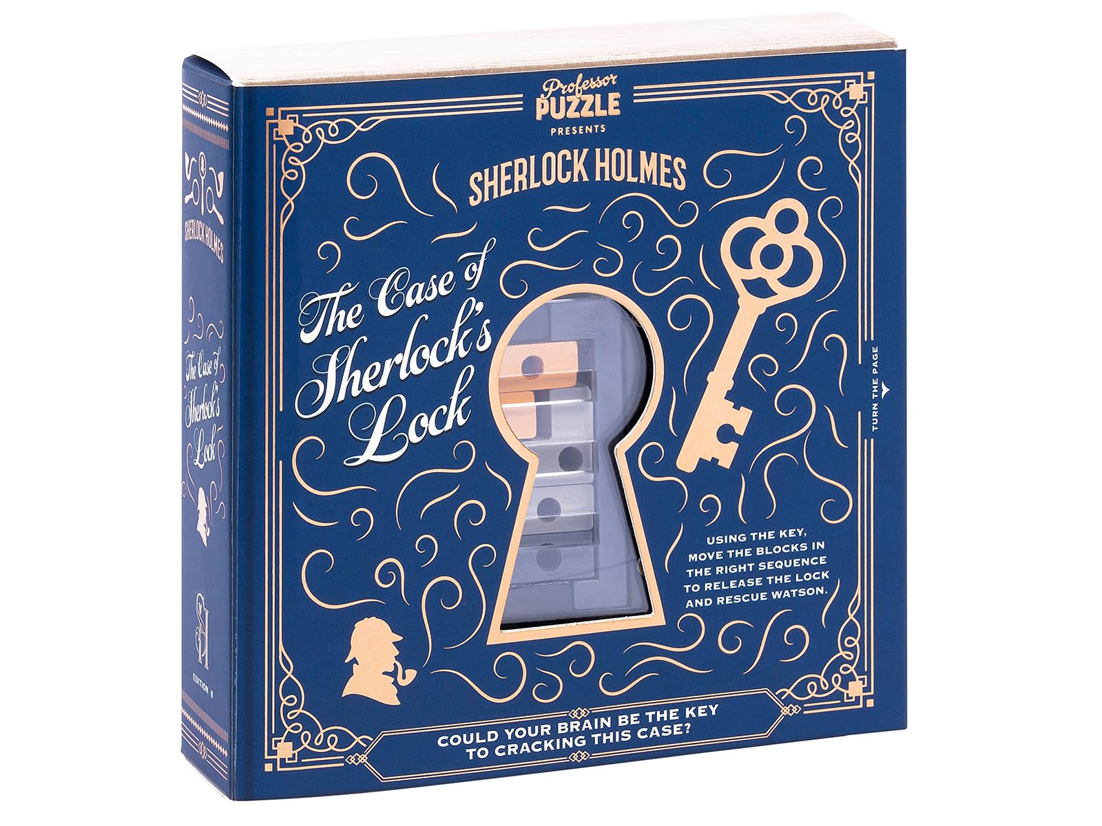 Professor Puzzle The Case of Sherlock’s Lock Puzzle | Mechanical Wooden Brainteaser | Solve the Sequence to Release the Lock | Detective Puzzle Game for Adults & Teens | Gift