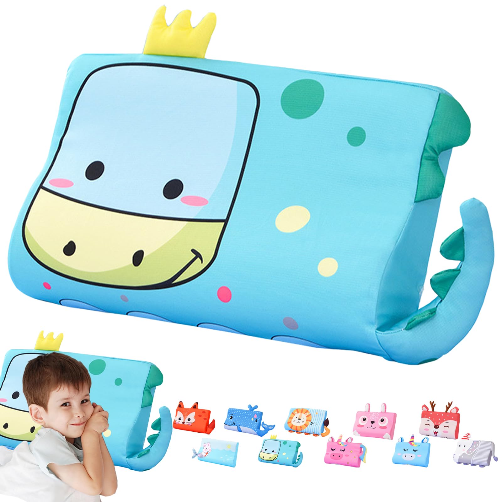LUKIUP Oreiller Enfant, 45 x 27 cm Sommeil Enfant Coussin Enfant 2-6 Ans, Respirant, Confortable, Ergonomique Espirant et Doux pour la Peau, Barre de Lavage pour à Partir de 3 Ans