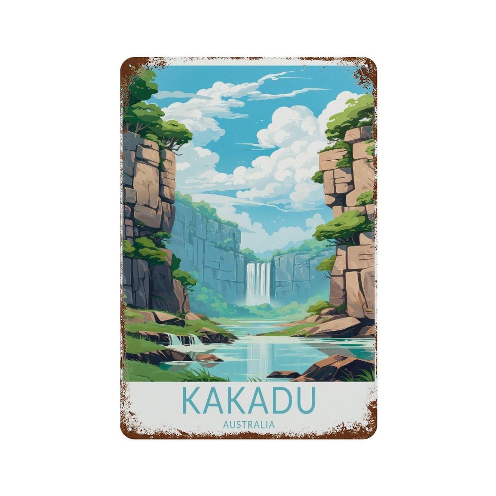 xiaoxiaoshen Kakadu Australia Travel Coastal National Park Wall Decor Art Metal Tin Poster Modern Home Decor Art Home Bar Shop Decorations Vintage Sign 30x20cm