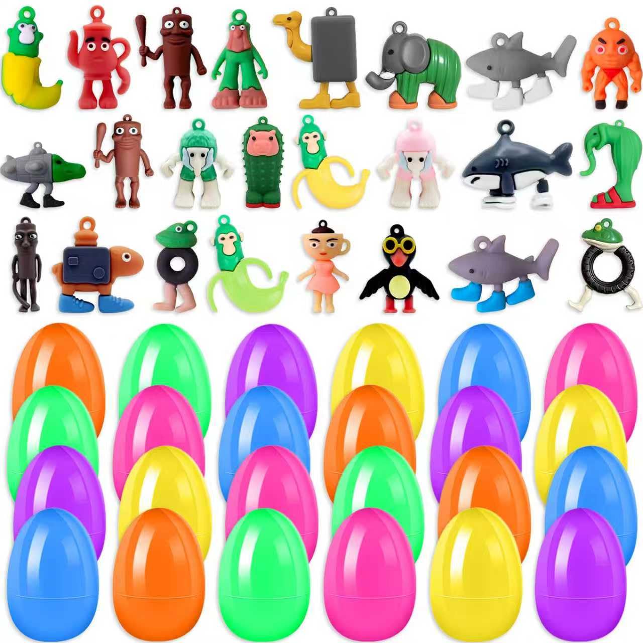 Easter Eggs 24-Piece Character Figure Collection, Collectibles Cartoon Figures for Kids & Adults Gifts for Fans,Colleagues,Friends
