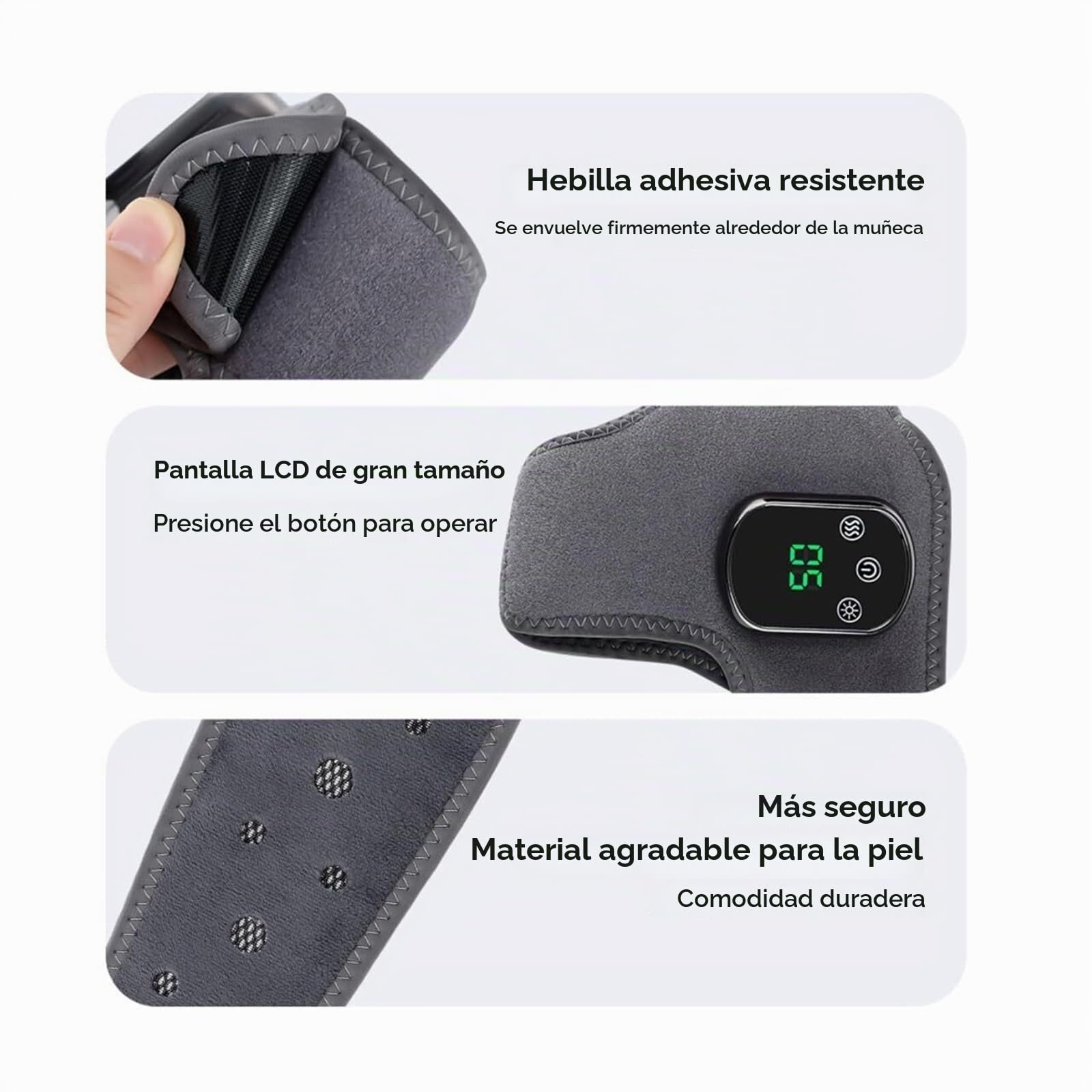 Masajeador de pies (2026), masajeador revitalizante for pies, masajeador de tobillo con triple tecnología, tobillero calefactable inalámbrico con temporizador inteligente(2)