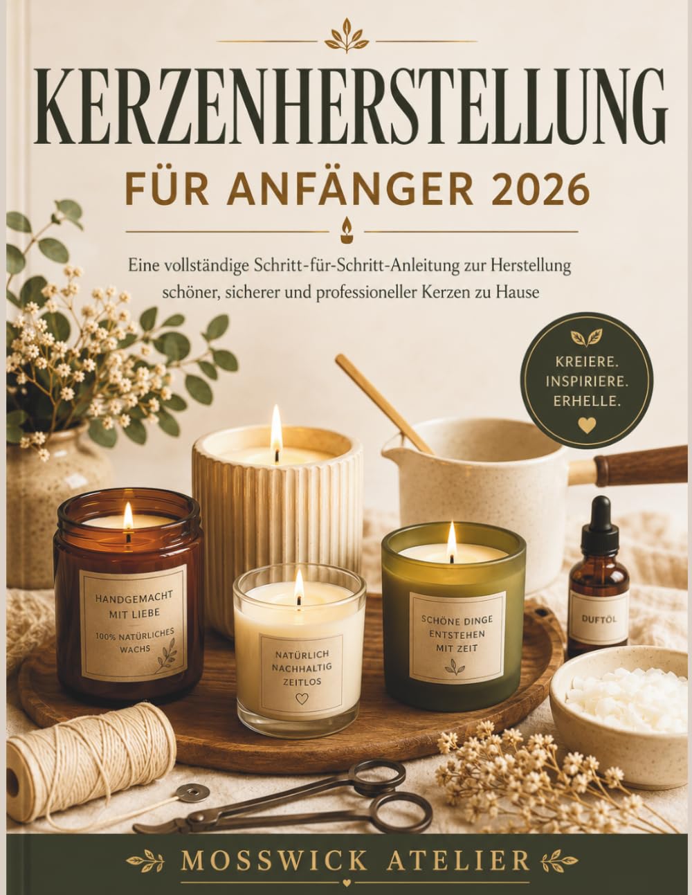 KERZENHERSTELLUNG FÜR ANFÄNGER 2026: Eine vollständige Schritt-für-Schritt-Anleitung zur Herstellung schöner, sicherer und professioneller Kerzen zu Hause