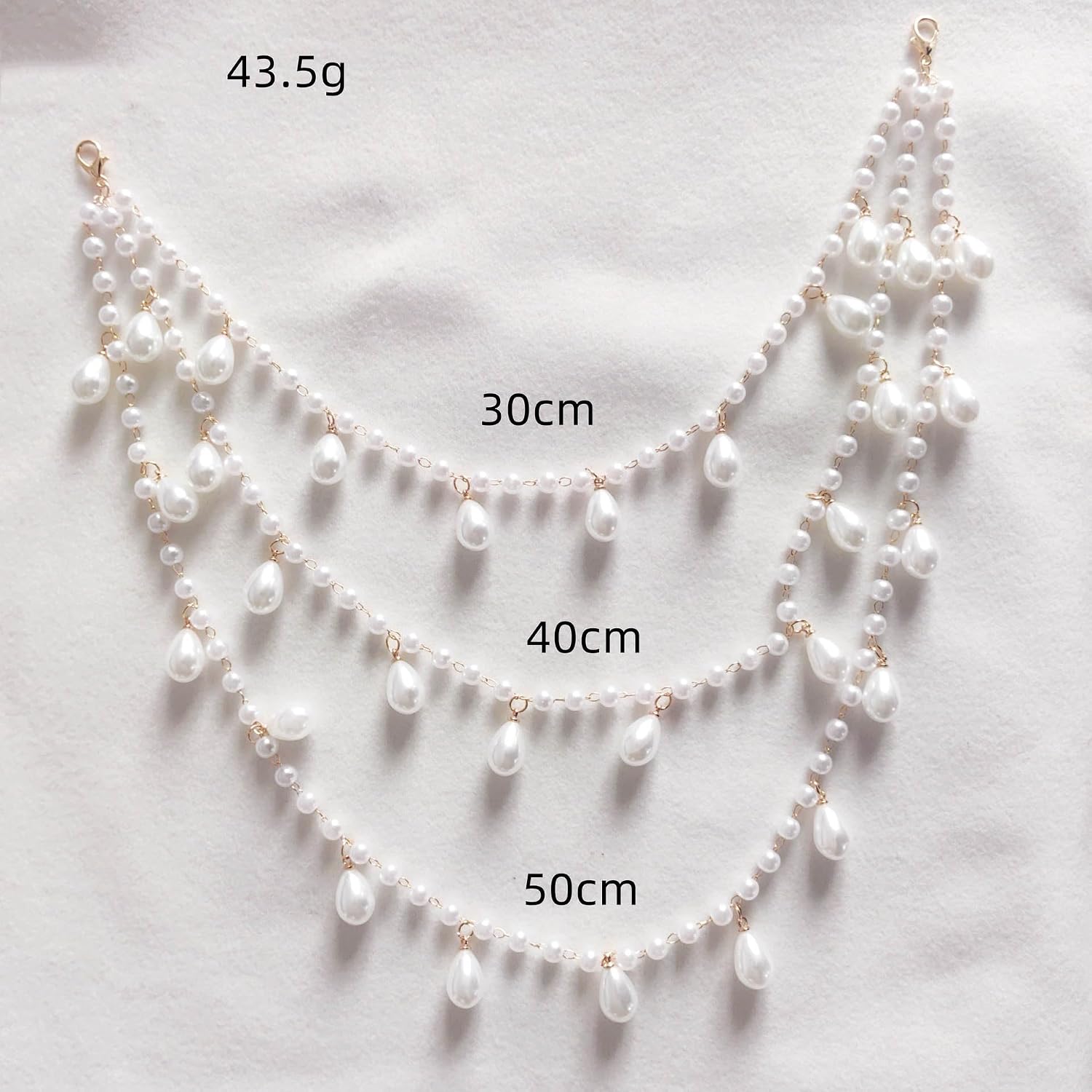 Pearl Arm Chain Wedding bridal Shoulder Jewelry Layered Prom Party Body Jewelry for Slide Dress Costume Accessory