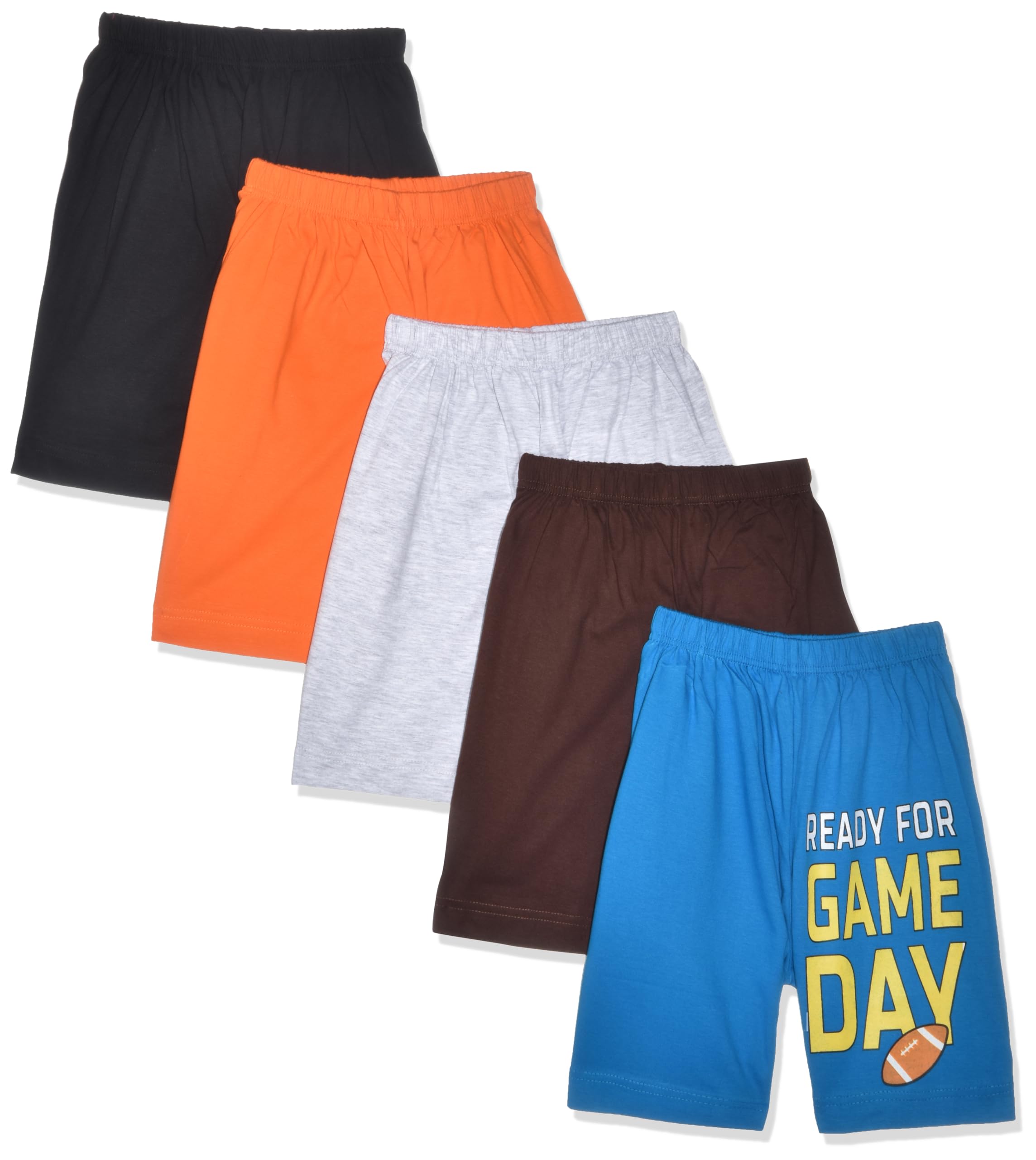 T2F Boy's Printed Cotton Regular Fit Shorts(Pack of 5)