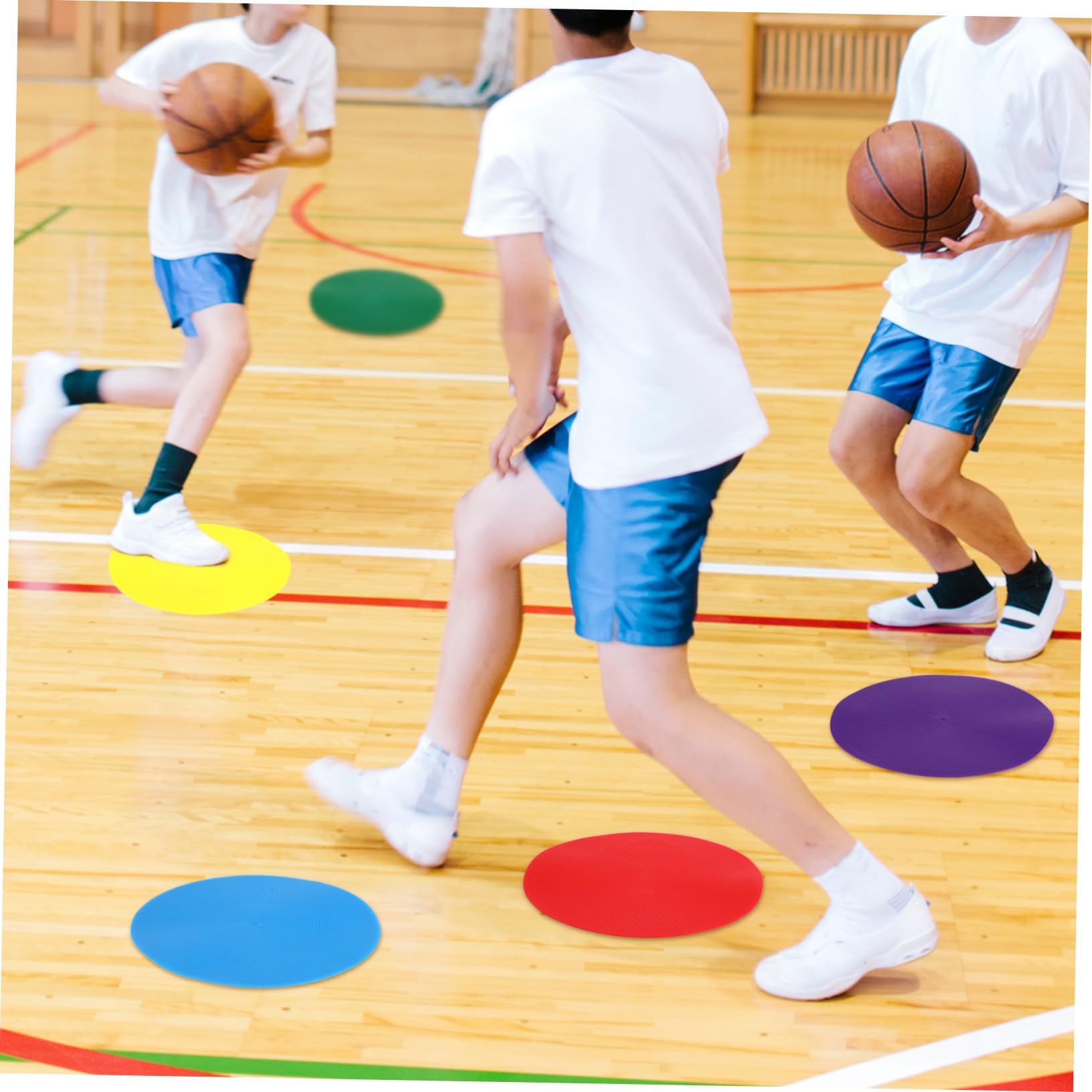 TOYANDONA 6 Stück Markierungsplättchen Rund für Sporttraining, TPE