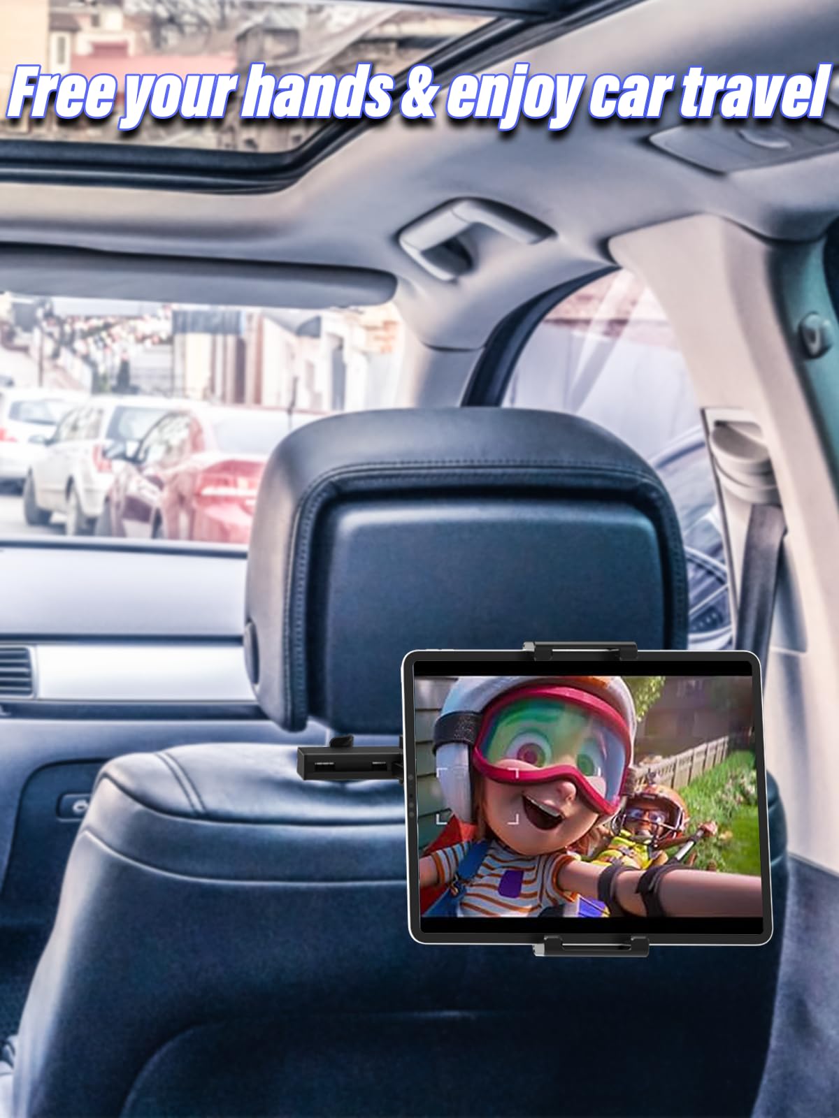 Tablet Halterung Auto Kopfstütze [Bis zu 15,6"], Ausziehbar KFZ Tablet Halter Kopfstütze, Tablethalterungen Auto für 6-15,6 Zoll Handy & Tablet, iPad Pro/Air/Mini, Galaxy, iPhone