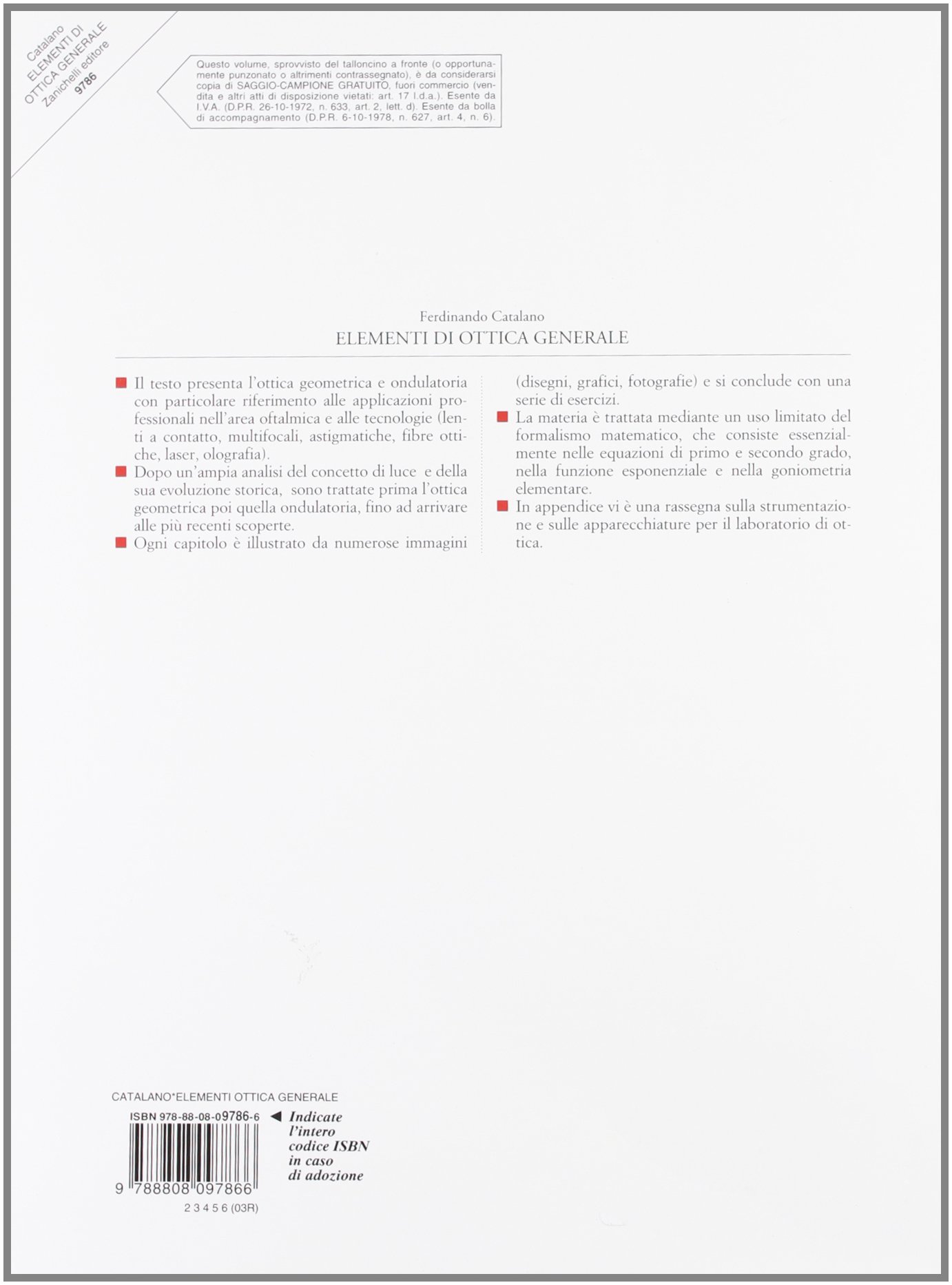 Elementi di ottica generale. Per gli Ist. Tecnici e professionali