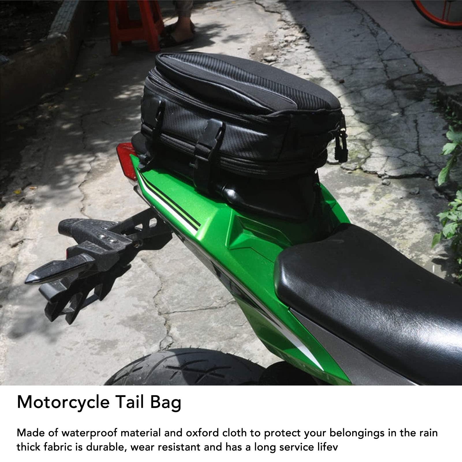 Torba na tylne siedzenie motocyklowe, wodoodporna, PU, pojemność 10 l, torba na tylne siedzenie motocyklowe, uniwersalny sprzęt do jazdy konnej
