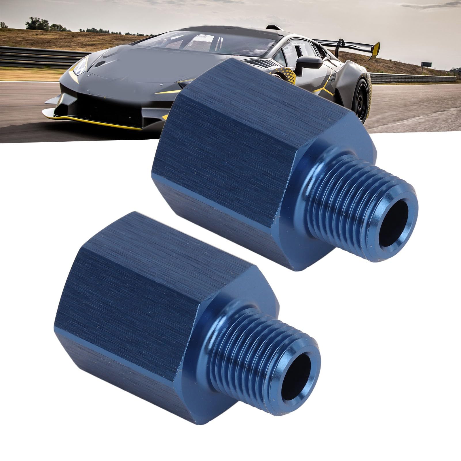 Adaptateur Raccord Tuyau Filetage 1/8 NPT Mâle Vers M10 Femelle - Aluminium Anodisé Noir, étanchéité Parfaite, Pour Voiture