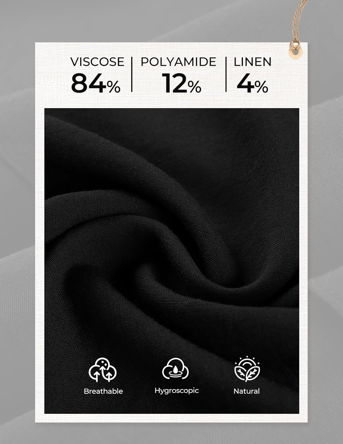 GRACE KARIN Womens Wide Leg Summer Pants Flowy Side Split Palazzo Beach Pants Boho Drawstring High Waisted Trousers - Image 5