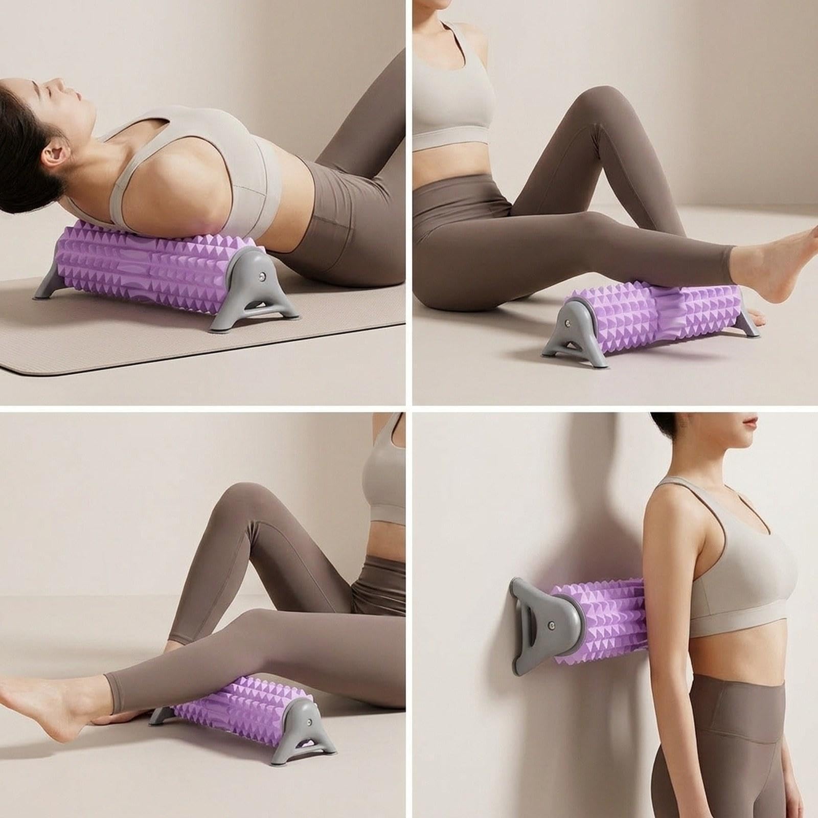 Homyl Fitness Roller Pilates Trainingsblock Muskeldehnung Gymnastik Massagerolle Aus Eva mit Rutschfestem Design für Heimfitness Körperentspannung