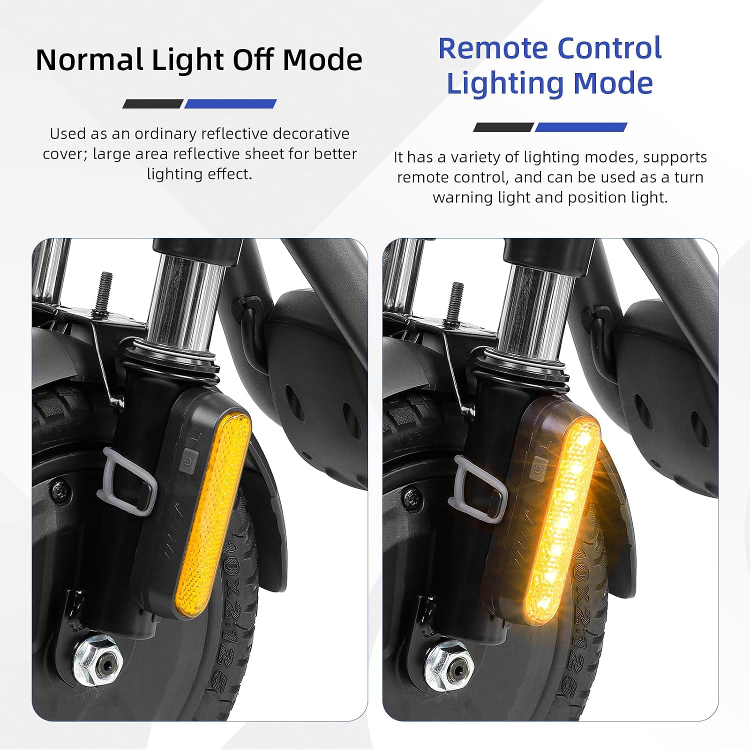 ulip Turn Signals for Scooter with Alarm, USB Charging Remote Control Split/Integrated Scooter Tail Light 4 Modes Waterproof Scooter Rear Lights 3PCS