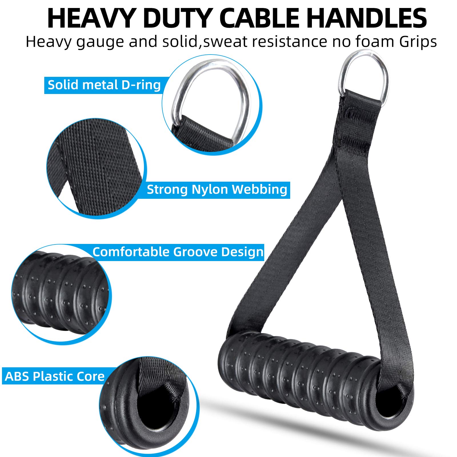 PELLOR Accesorio de Entrenamiento para Antebrazos,12PCS Accesorios Poleas Gimnasio, Entrenador de Resistencia de Rodillos Equipo para Ejercicios de Entrenamiento de Fuerza con Brazos y Cuerdas