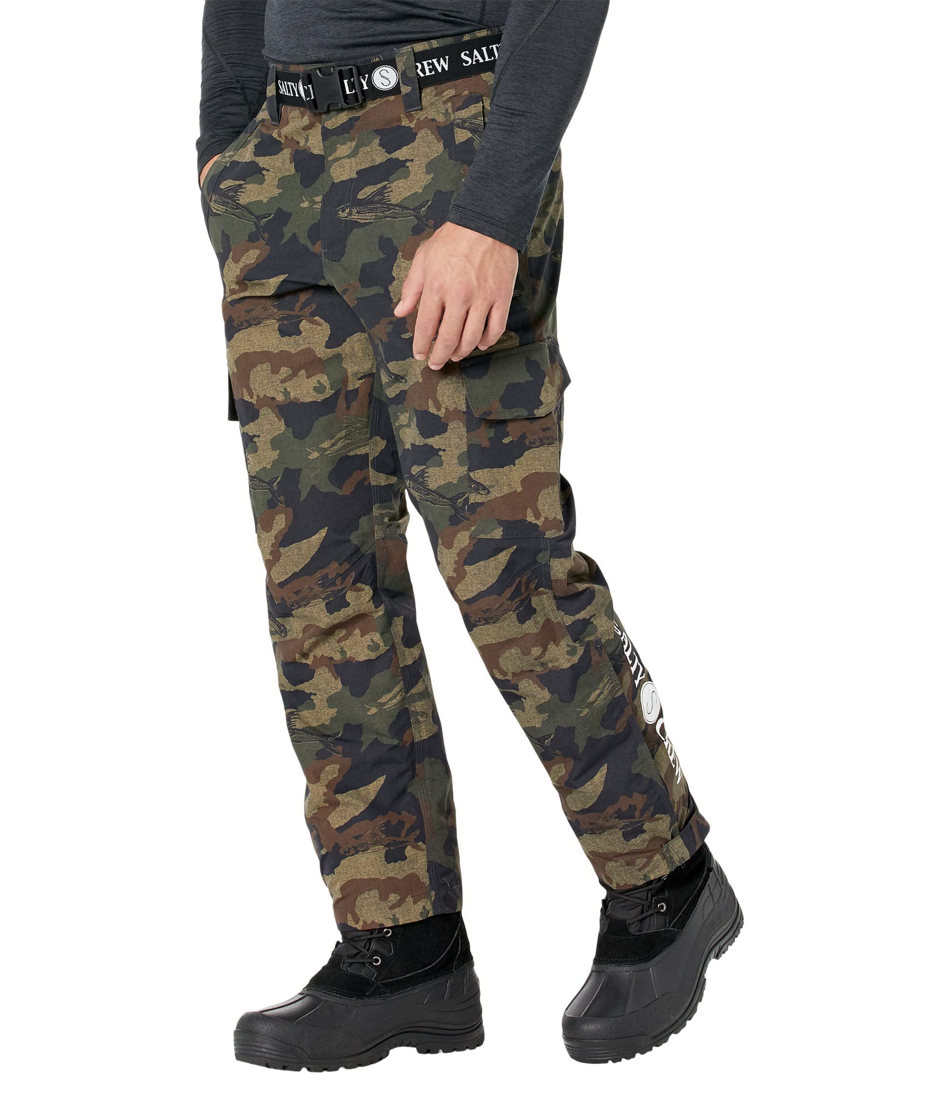 Salty Crew Pinnacle Pants Camo LG at Amazon Men