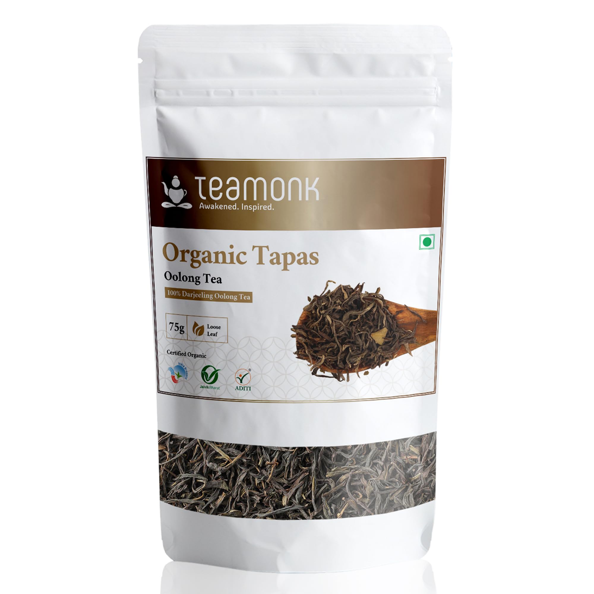 Teamonk - Tapas Oolong Tea 75 Grams (Makes 38 Cups Of Oolong Tea) | Aditi Certified Organic Darjeeling Tea | Supports Detoxification, Immunity & Weight Loss | No Oils Or Artificial Aroma (B0CVB7YX56) Amazon Price History, Amazon Price Tracker