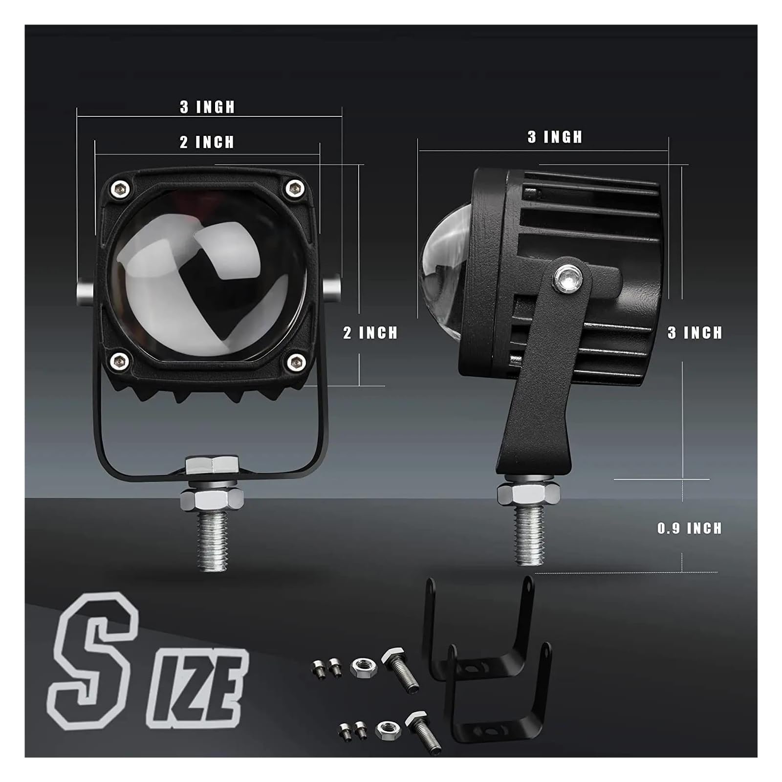 Genérico Cubiertaconjunto Faro Coche 6000k/3000k Barra Luz LED Obra 12V 24V Blanco Amarillo Luces Antiniebla Todoterreno Para Coche Camión Atv 4x4 Faros Juego Reparación Faro