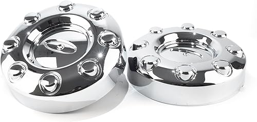 Miniatura 8 de 1 tapa central de rueda de 9.921 in (9.92 pulgadas) para Ford F350 de repuesto 5C3Z-1130-SA, cubierta de rueda cromada de 8 lengüetas.