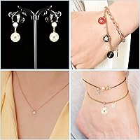 Vista 6 de PATIKIL 100 cuentas de perlas de perlas de imitación con diamantes de imitación DIY para hacer joyas, pulseras y aretes Plateado blanco