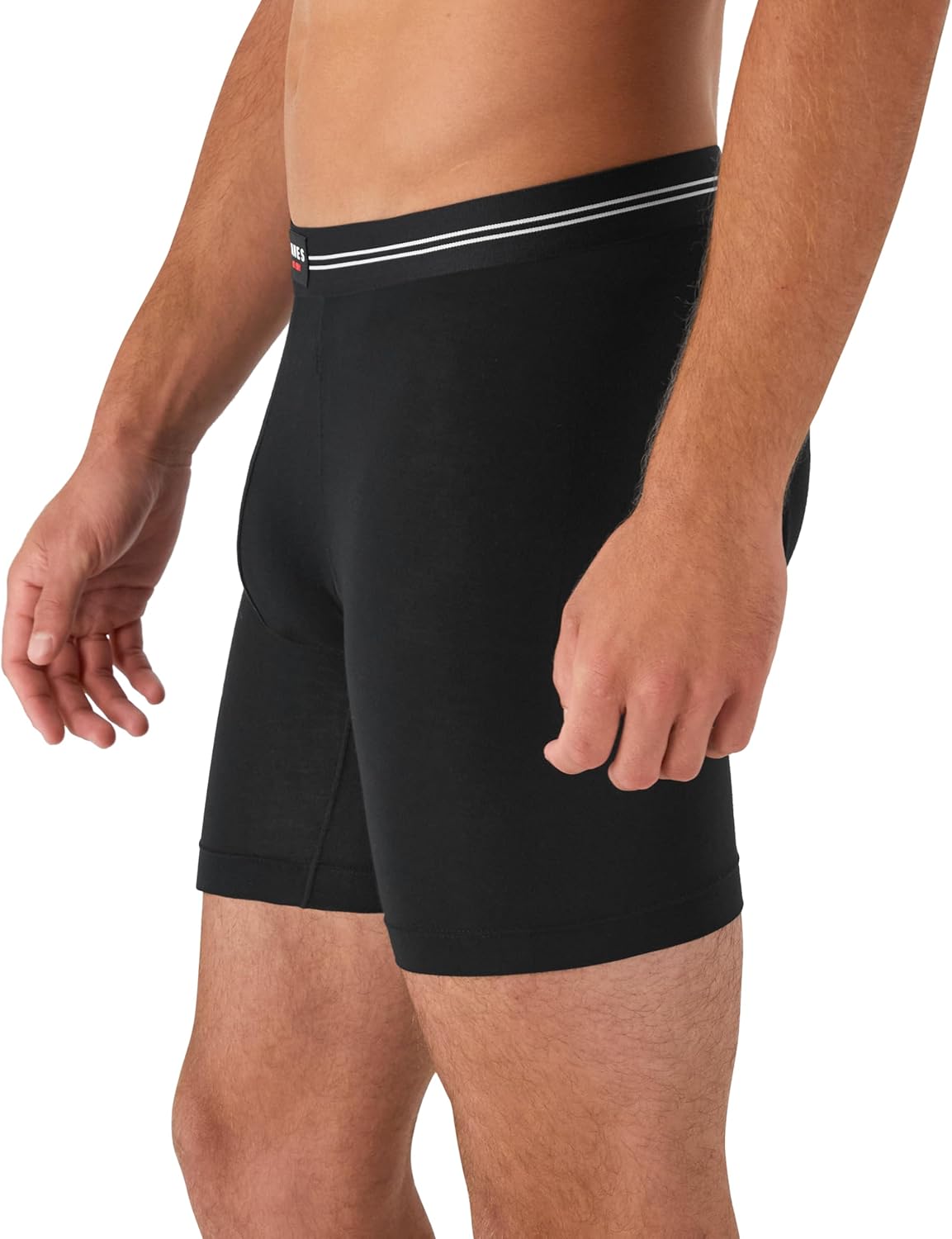 Hanes mens Perfect Flex Breathable Boxer Brief Underwear, Lightweight Luxe Modal Blend, Supportive Pouch, 1-pack - Image 3