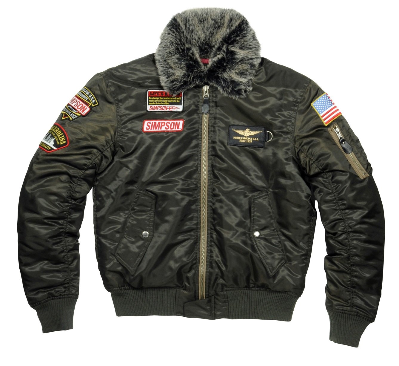 Simpson シンプソン MA-1ジャケット ブラック 4L 大きいサイズ Simpson シンプソン MA-1ジャケット ブラック 4L 大きいサイズ Simpson