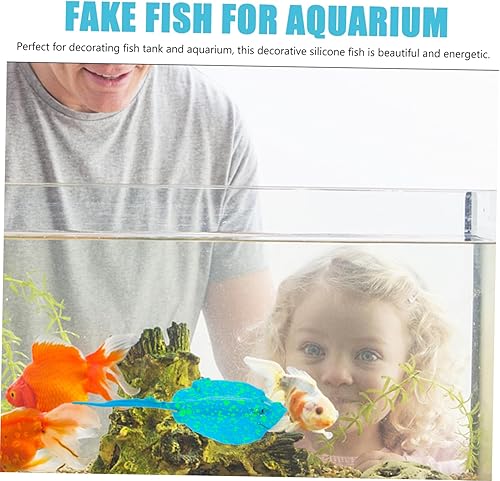 Miniatura 6 de Decoración luminosa de pecera artificial, mini decoración, decoración brillante, juguete de pez robot que nada acuario luminoso, peces falsos,