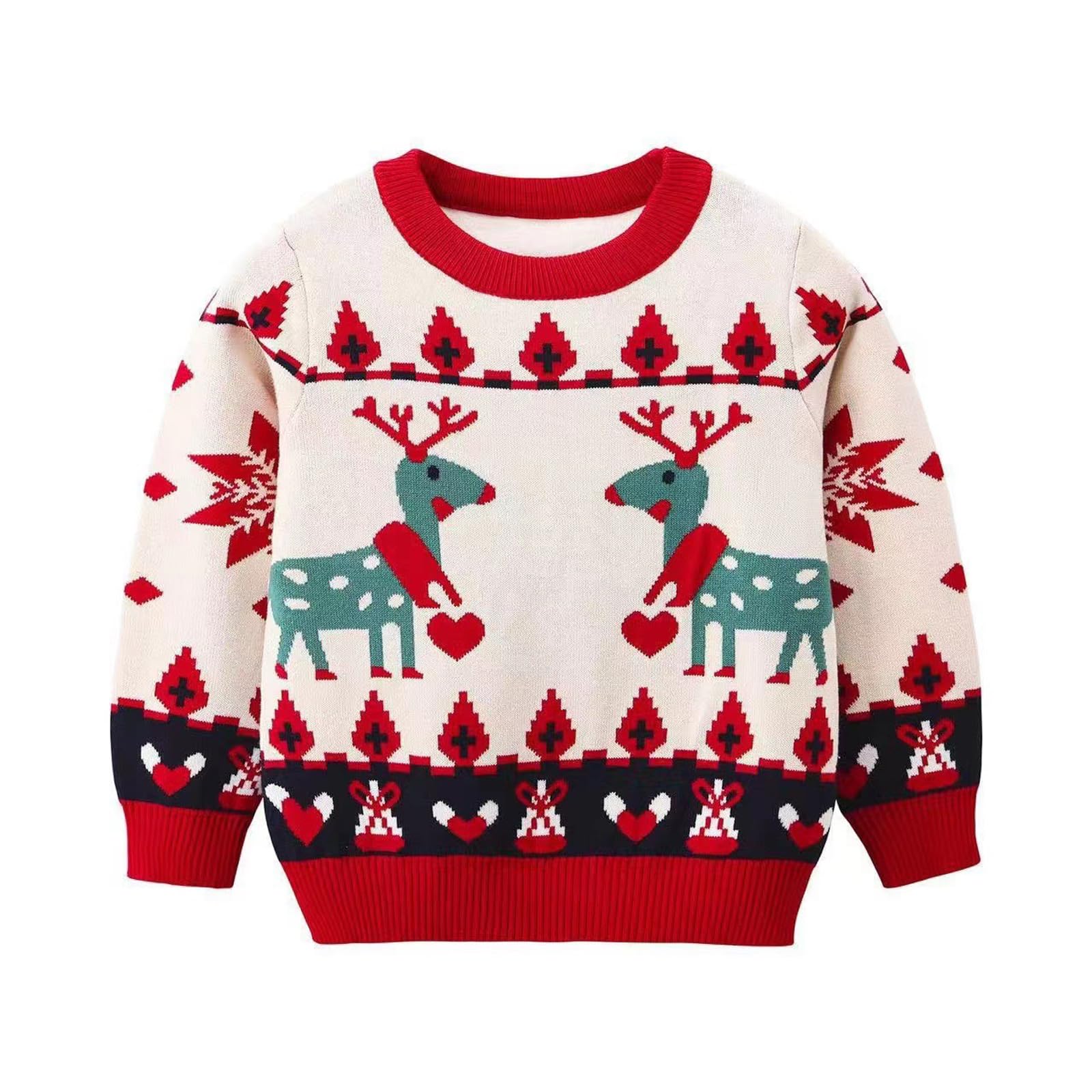 Ugly Christmas Sweater for Girls Funny Xmas Knit Pullover Shirts Kids Child Holiday Jumper Tops Outfit 2-14 Years