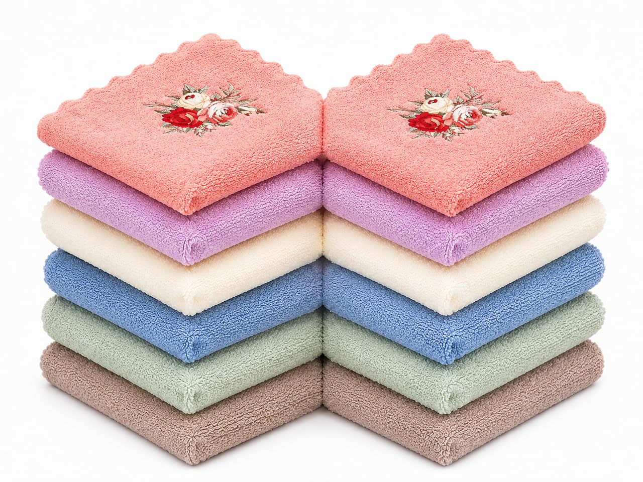 Cotton Hanky for Women Soft Absorbent Floral Handkerchief Pack | Reusable Pocket Square Face Towel Sweat Wipe Cloth for Ladies Girls Kids-image-43