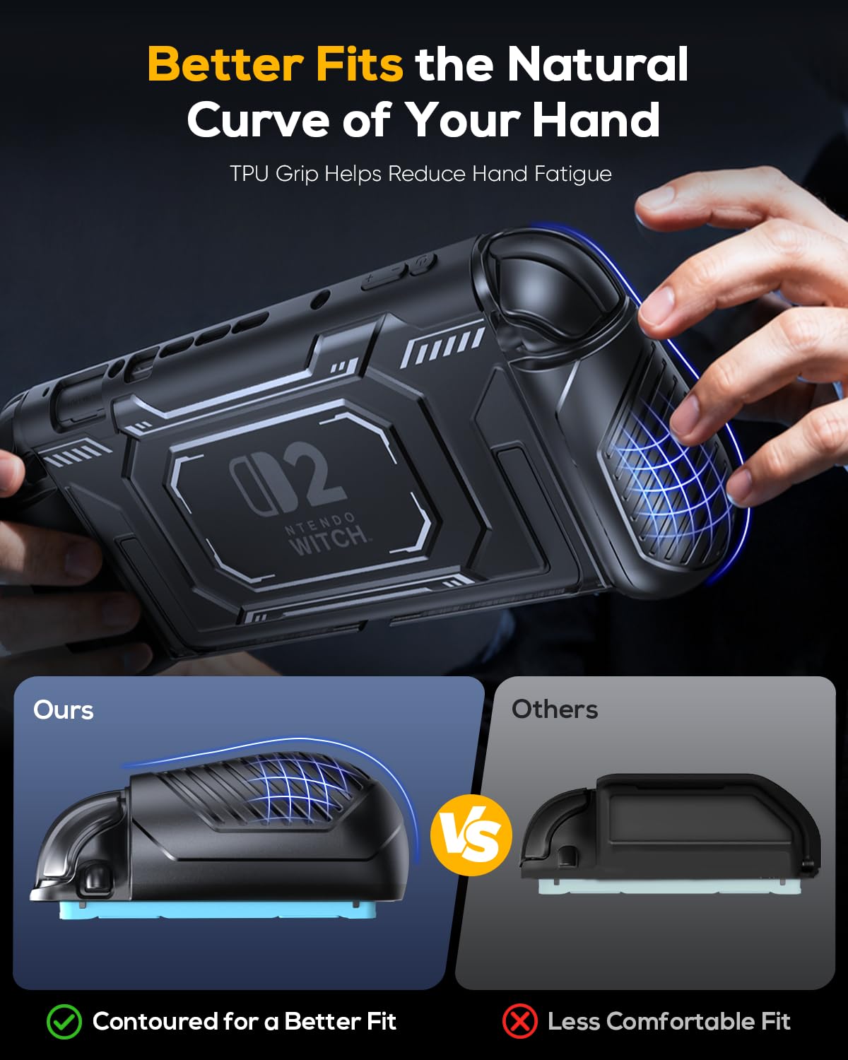 FASTSNAIL Coque pour Nintendo Switch 2 pour Joy con 2,Étui avec Couvercle Avant pour Manette Switch 2, Étui De Protection Amovible pour Joy-Con 2, Peut Contenir Jusqu'à 12 Cartes De Jeu