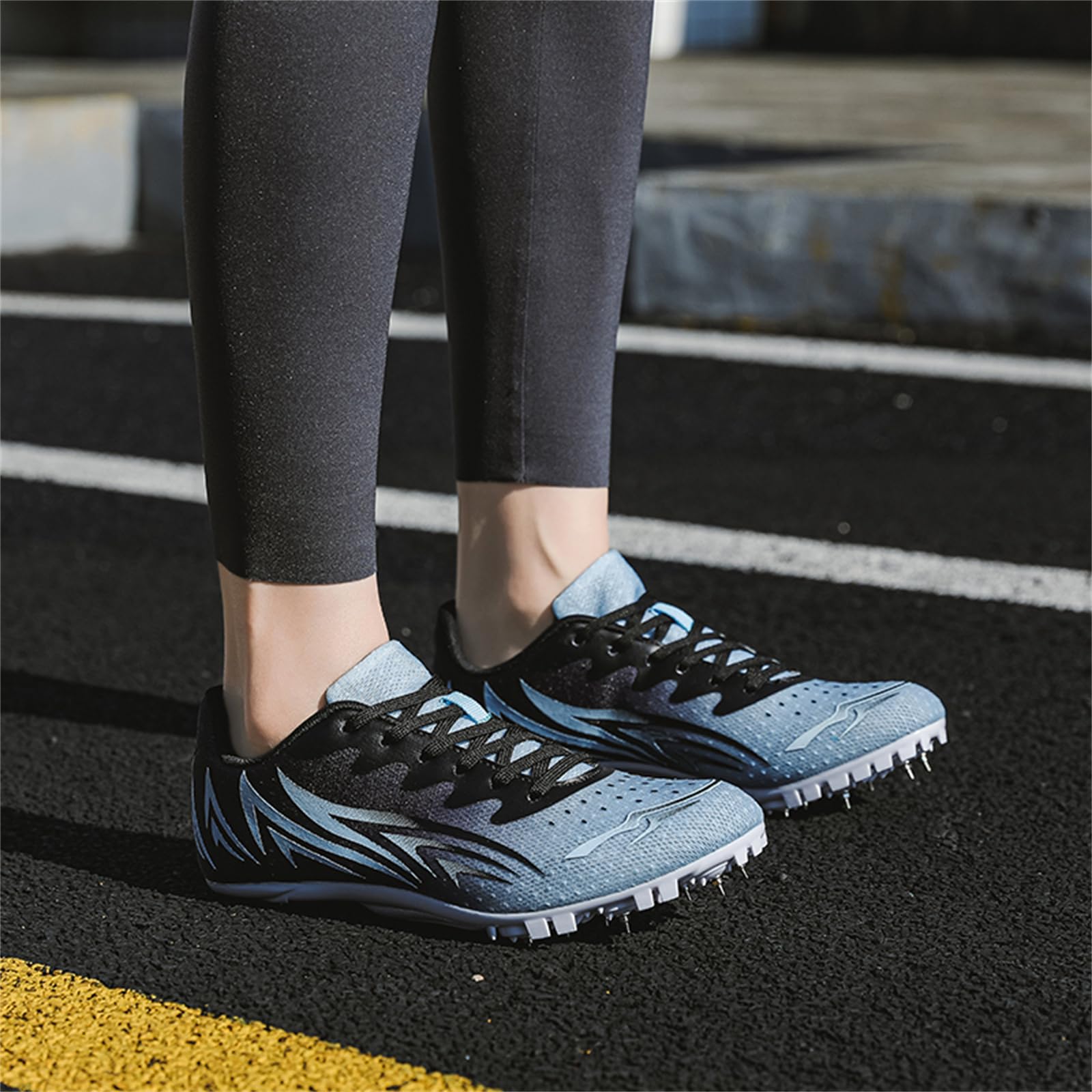 Chaussures D'athlétisme Hommes Femmes Baskets À Pointes De Sprint De Course De Saut D'entraînement pour Jeunes Garçons Et Filles