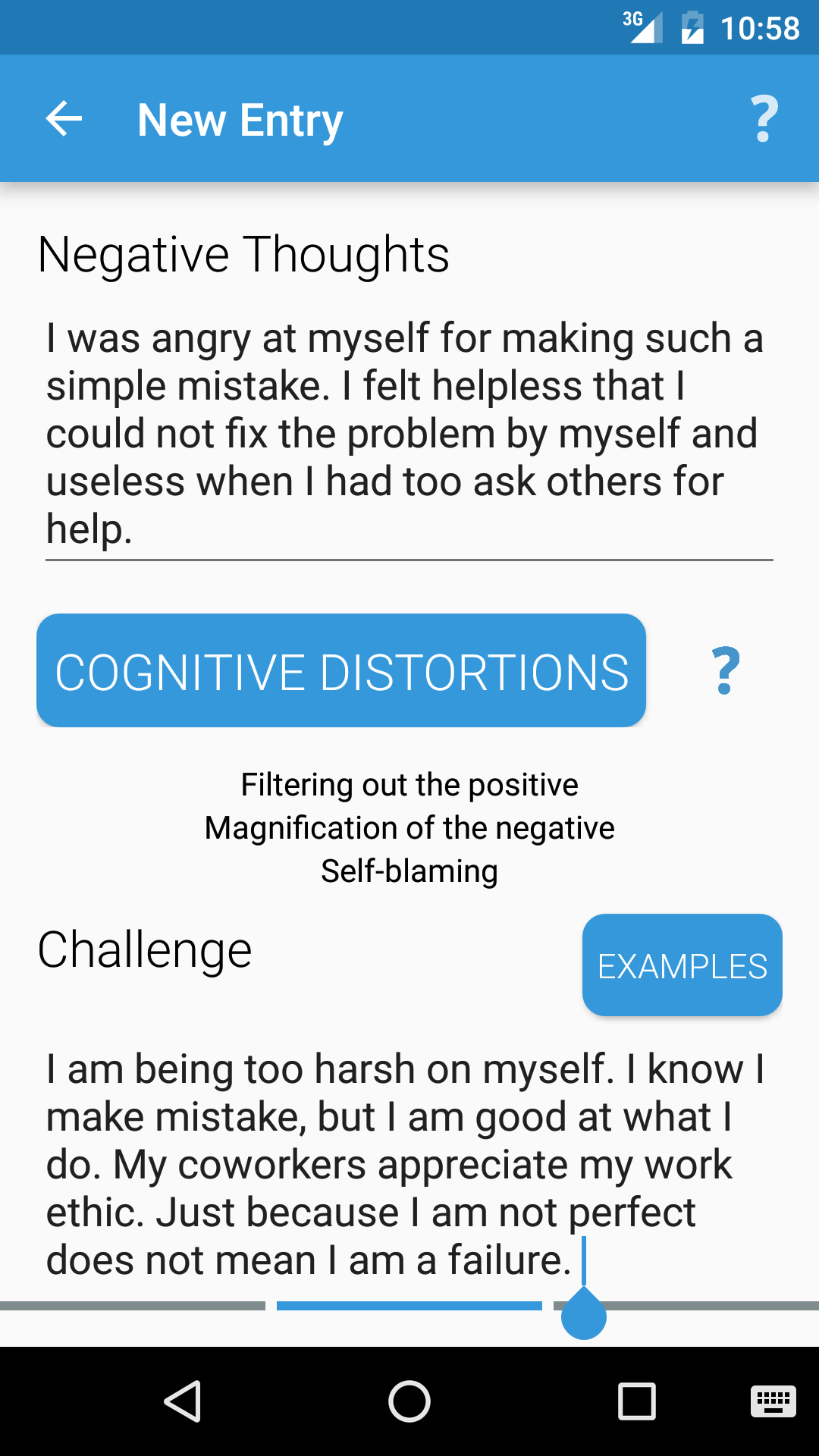 CBT Thought Diary App on Amazon Appstore