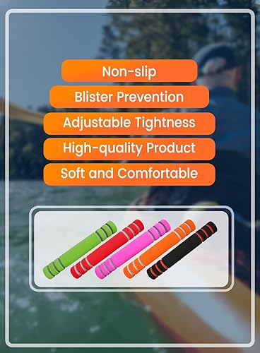 Miniatura 5 de Paquete de 2 empuñaduras de remo para kayak, empuñaduras suaves para kayak, agarre antideslizante para prevención de ampollas para kayak, barco,