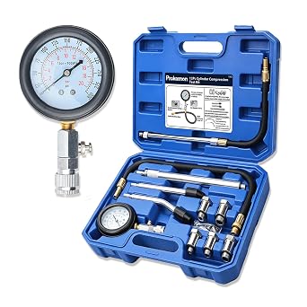 Petrol Gasoline Engine Compression Tester Kit | 300 Psi Engine Cylinder Compression Tester with M10 M12 M14 M16 M18