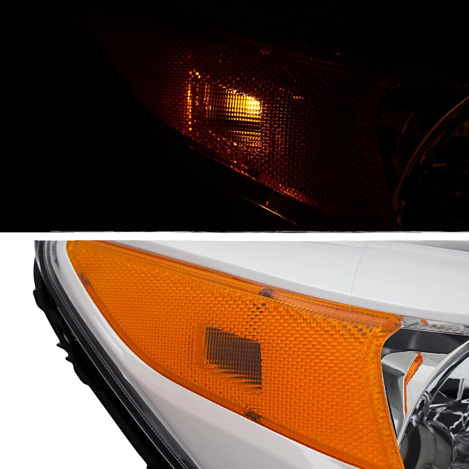 AKKON - Fits 2014-2016 Nissan Versa Note Chrome Headlight Headlamp Passenger Right Side Replacement 2014 2015 2016