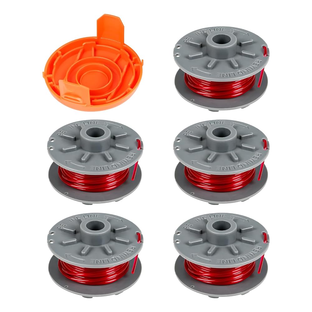QENETY Strimmer Replacement Spool Compatible with Gardena Turbo Trimmer SmallCut Item 2401, 1.6mm Strimmer Line for 5364-20 Spool with 05328-20 Cover (Pack of 6) : Amazon.de: Garden