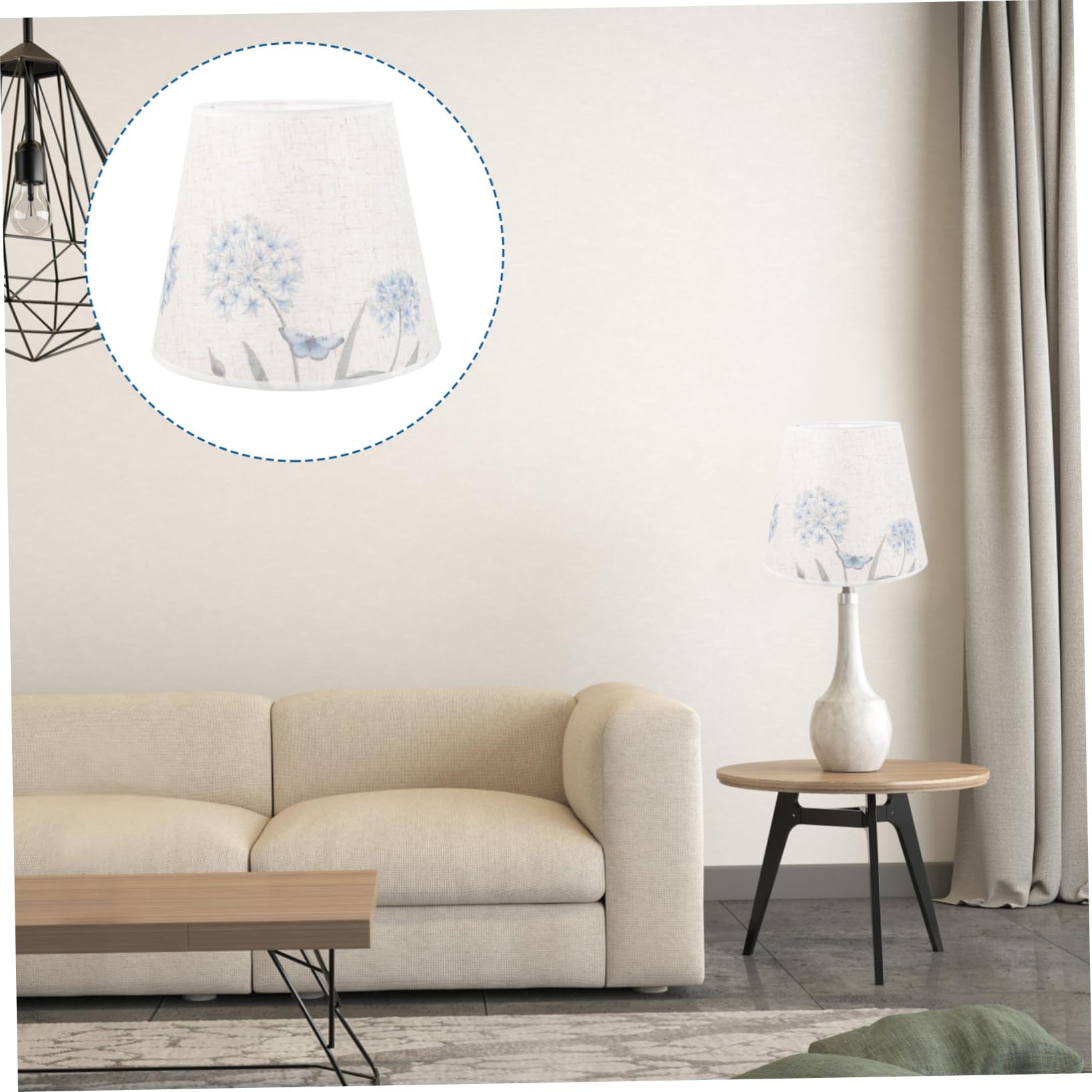 HOMSFOU Pantalla Luz De Mesa Azul Claro Lámpara Decorativa Pantalla Cubierta De Lámpara De Techo Plancha