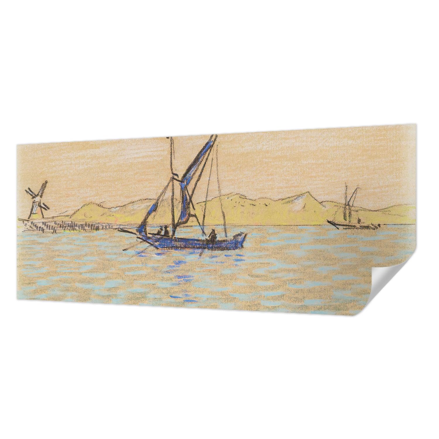 Papier Peint Auto-Adhésif Mer de paix 250x104 cm Tulup