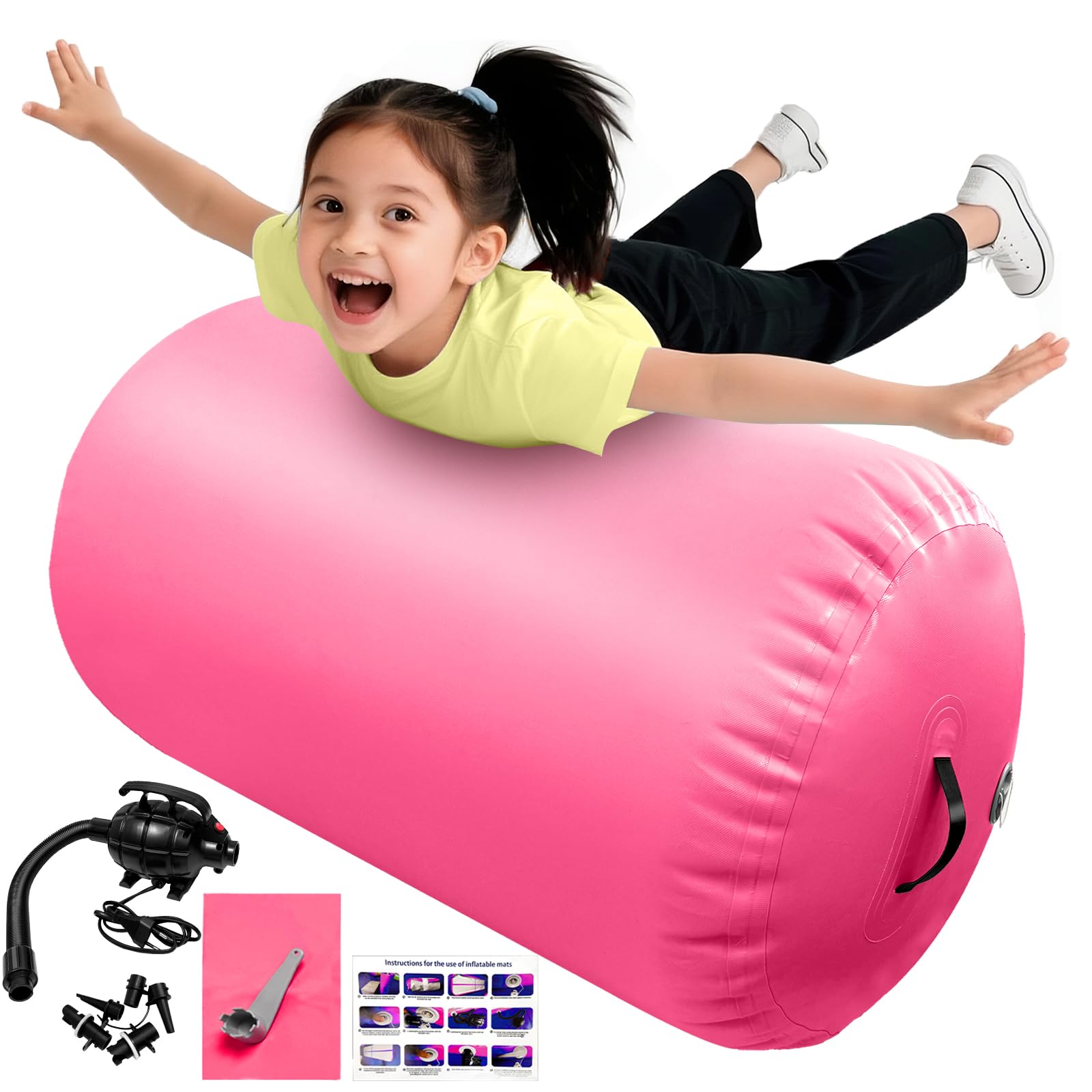 PRIJESSE Inflatable Air Roller for Backhandspring Tumbling 100 x 80 cm UK