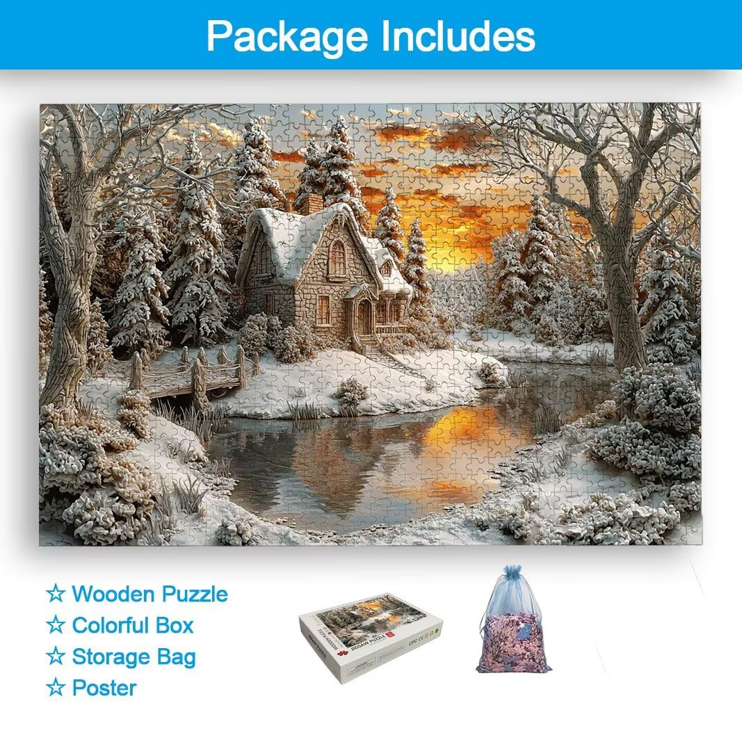 Puzzle Invierno, Puzzle 3000 Piezas para Adultos, Regalo Mujer/Hombre -2223